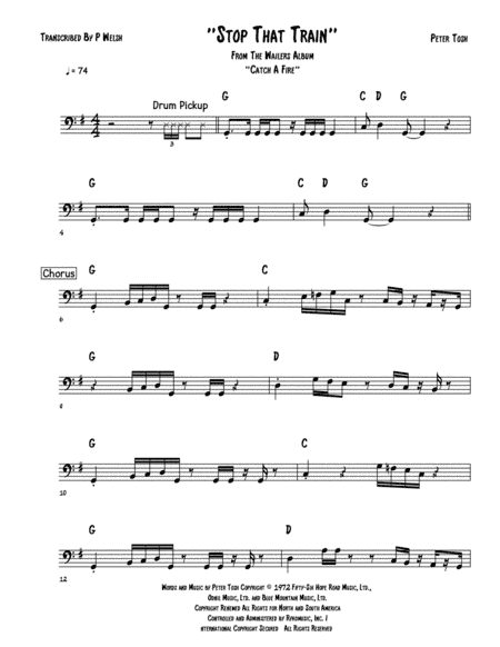 Stop That Train (arr. Accubass)