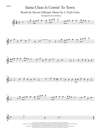 Santa Claus Is Comin' To Town (arr. Kevin Busse)