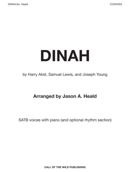 Dinah (arr. Jason A. Heald)