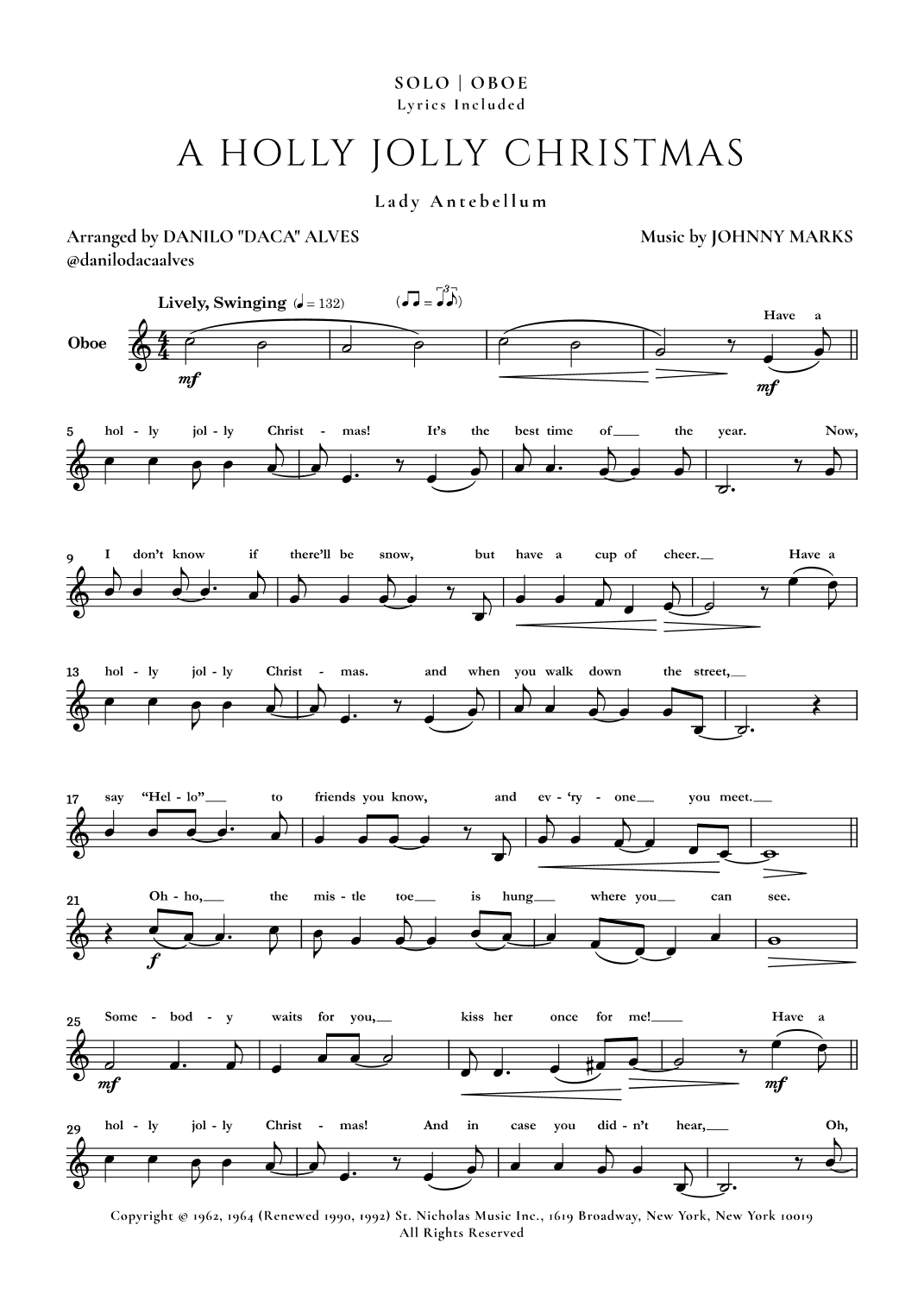 A Holly Jolly Christmas (arr. Danilo “Daca” Alves)