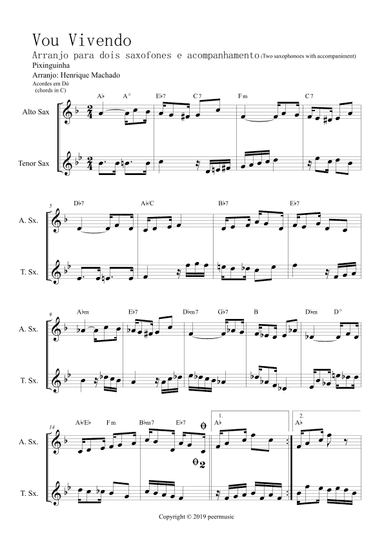 Vou Vivendo (arr. Henrique Machado)