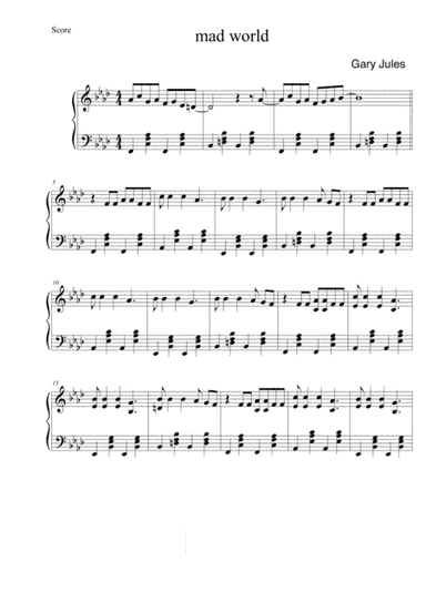 Mad World (arr. Michael Chords)