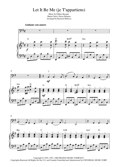Let It Be Me (je T'appartiens) (arr. Kaiserin Rebecca)