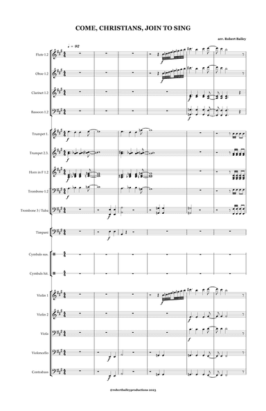 COME, CHRISTIANS, JOIN TO SING (arr. Robert Bailey)