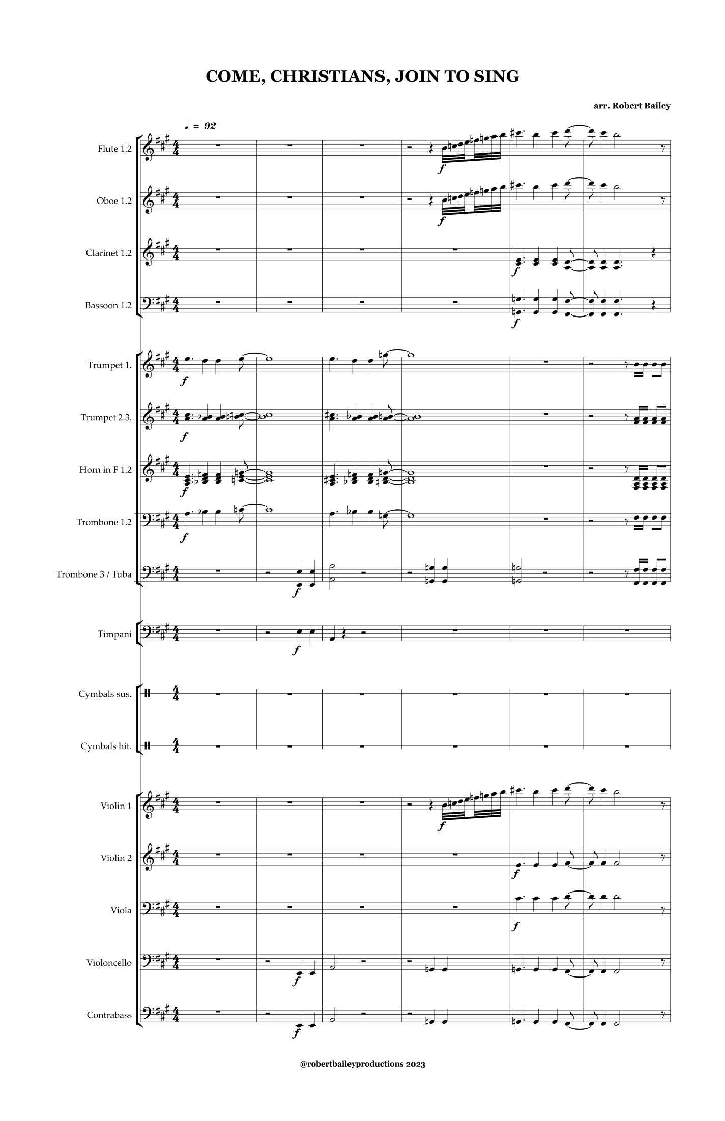 COME, CHRISTIANS, JOIN TO SING (arr. Robert Bailey)