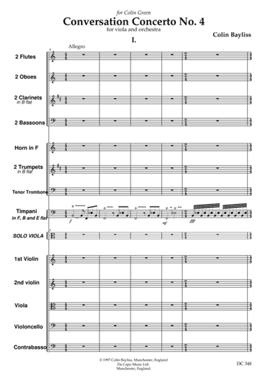Conversation Concerto No.4  for viola and orchestra [score only]
