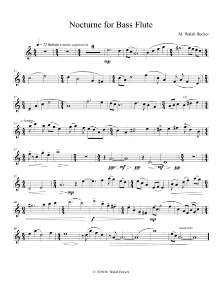Nocturne for Bass Flute