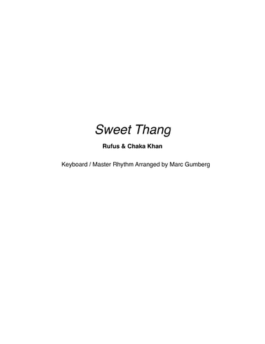 Sweet Thang (arr. Marc Gumberg)