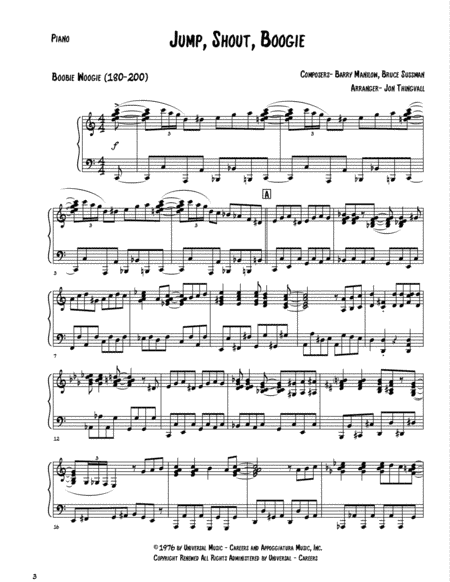 Jump Shout Boogie (arr. Jon Thingvall)