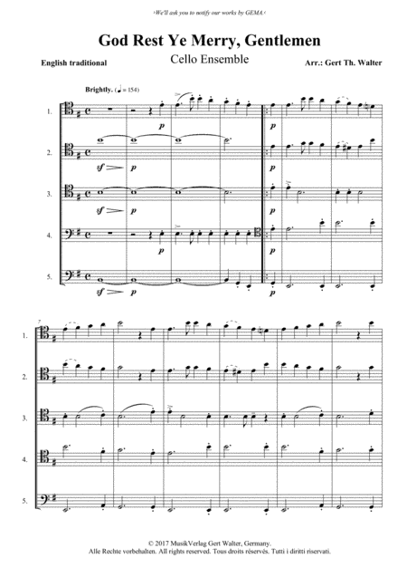 God Rest Ye Merry, Gentlemen (arr. Gert Th. Walter)