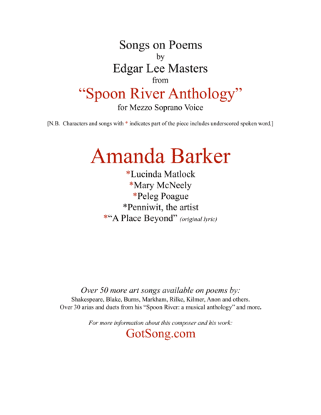 Amanda Barker from "Spoon River"