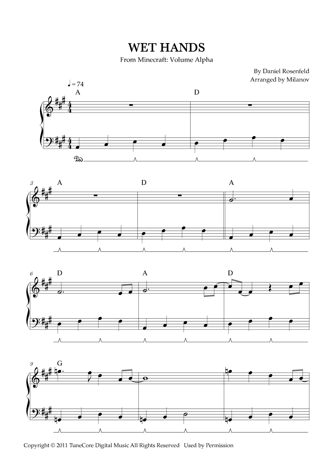 Wet Hands (arr. Milanov)