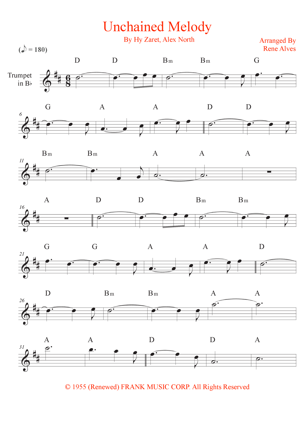Unchained Melody (arr. Rene Alves)