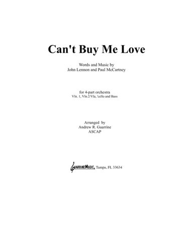 Can't Buy Me Love (arr. Andrew R. Guarrine)