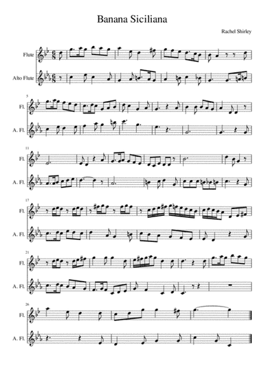 Banana Siciliana (flute and alto flute)