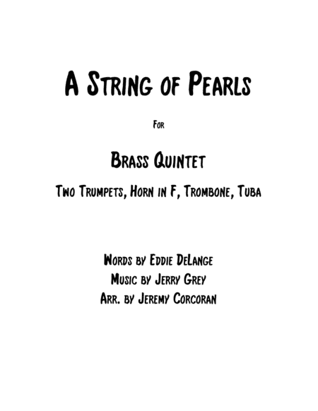 A String Of Pearls (arr. Jeremy Corcoran)