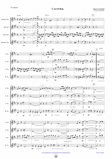 C´est Si Bon (arr. Josef STASTNY)