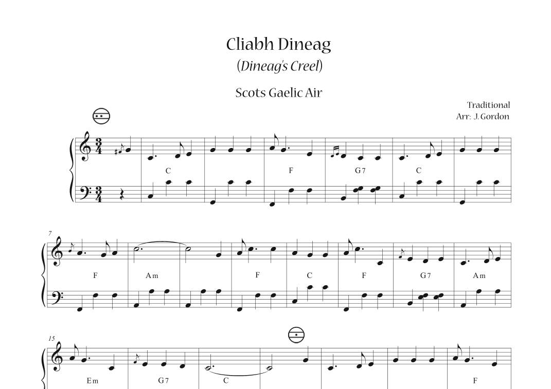 Cliabh Dineag (Dineag's Creel) (arr. Julia Gordon)