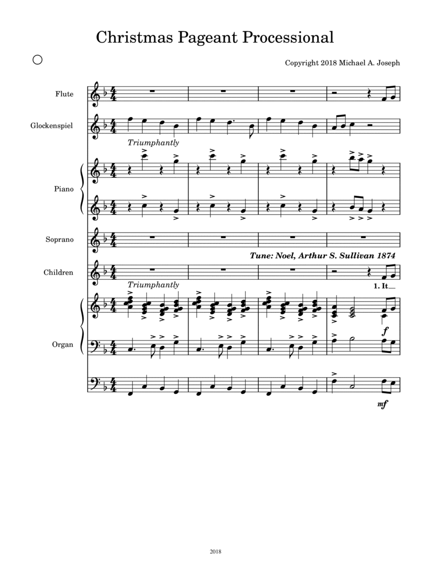 Christmas Pageant Processional (arr. Michael A. Joseph)