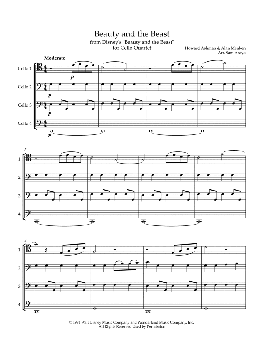 Beauty And The Beast (arr. Samuel Araya)
