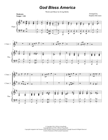 God Bless America (arr. Stephen DeCesare)