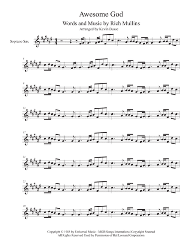 Awesome God (arr. Kevin Busse)