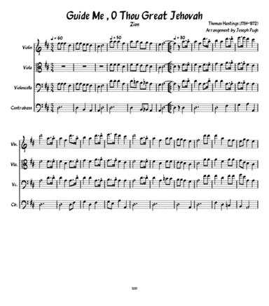 Guide Me , O Thou Great Jehovah (String Quartet) (arr. Joseph Pugh)