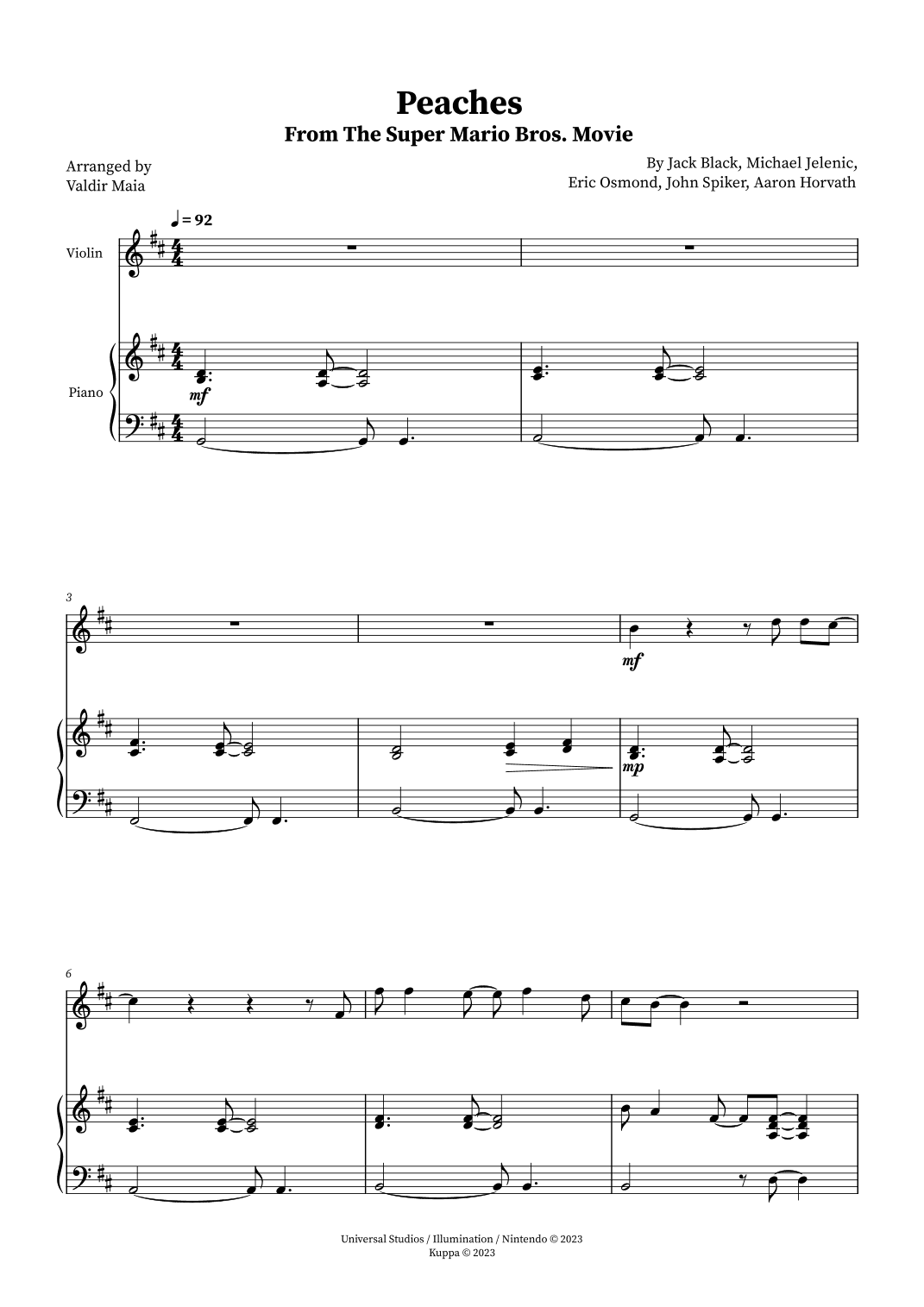 Peaches (arr. Valdir Maia)