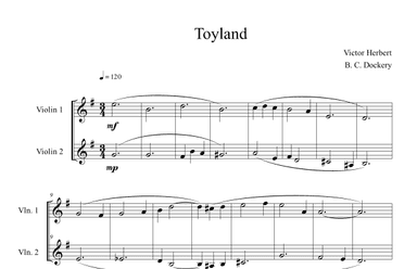 Toyland (Violin Duet) (arr. B. C. Dockery)