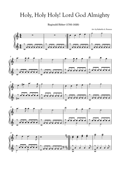 Holy, Holy, Holy! Lord God Almighty! (arr. Rafaella A. Fonseca)