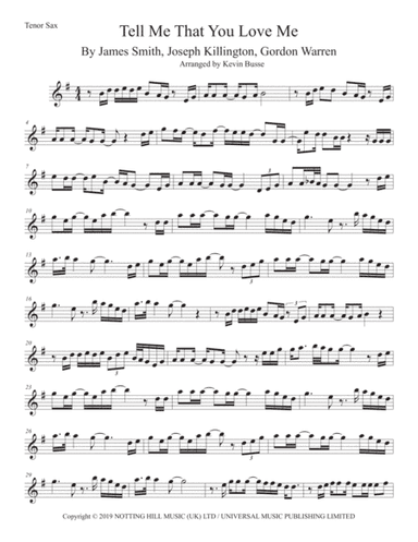 Tell Me That You Love Me (arr. Kevin Busse)