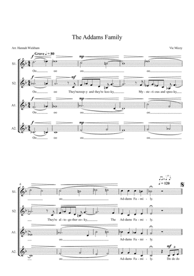 The Addams Family Theme (arr. Hannah Wickham)