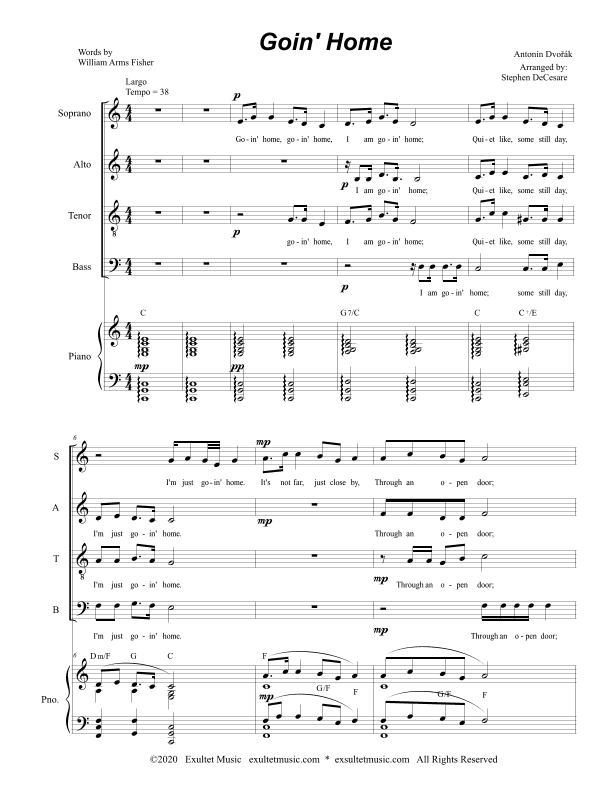 Goin' Home (for SATB) (arr. Stephen DeCesare)