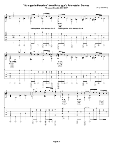 "Stranger In Paradise" from Price Igor's Polevetzian Dances (arr. Steven King)