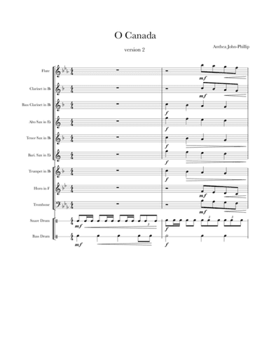 O Canada (version 2) (arr. Anthea John-Phillip)