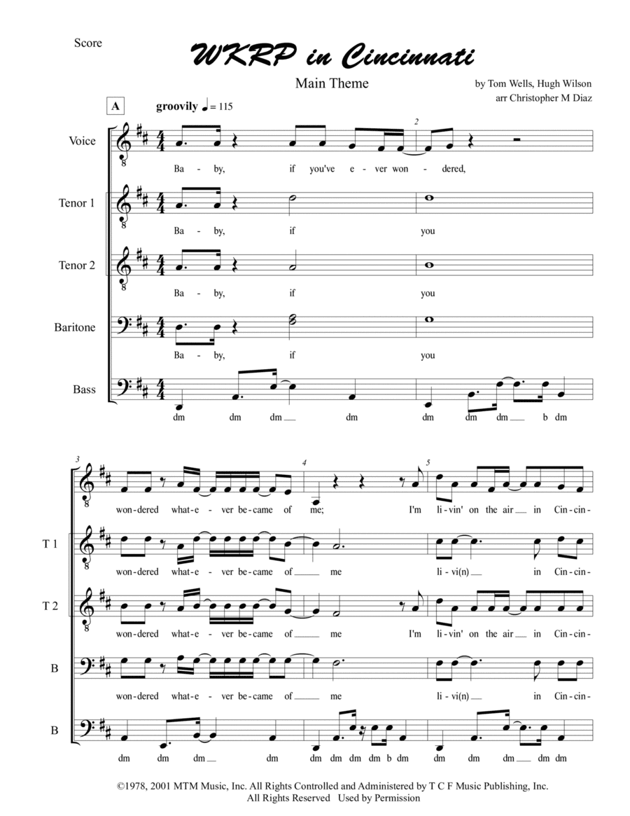 Wkrp In Cincinnati (main Theme) (arr. Christopher M. Diaz)