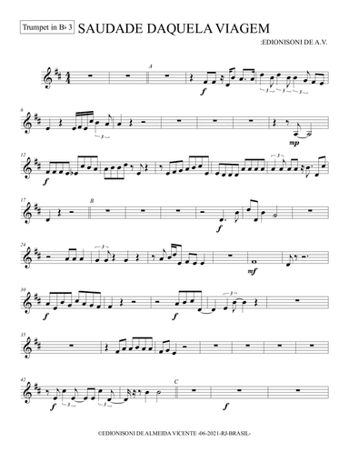 01-SAUDADE DAQUELA VIAGEM - Trumpet in Bb 3