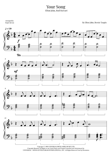 Your Song (arr. Roger da Luz)