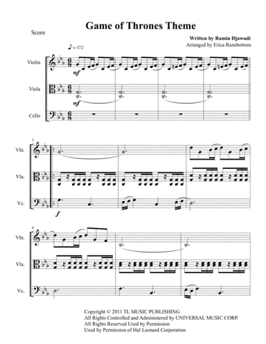 Game Of Thrones (arr. Erica Ransbottom)