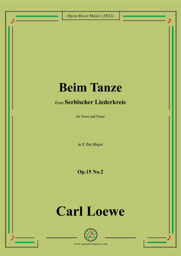 Loewe-Beim Tanze,in E flat Major,Op.15 No.2 (arr. OSM Press)