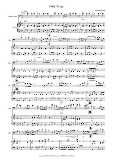 Tasty Tango for Double Bass and Piano