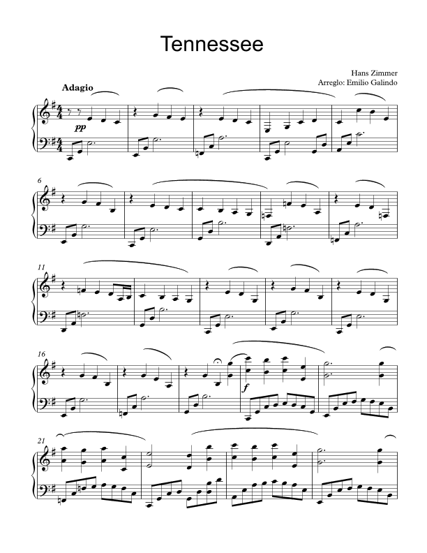 Tennessee (arr. Emilio Galindo Garciacelis)
