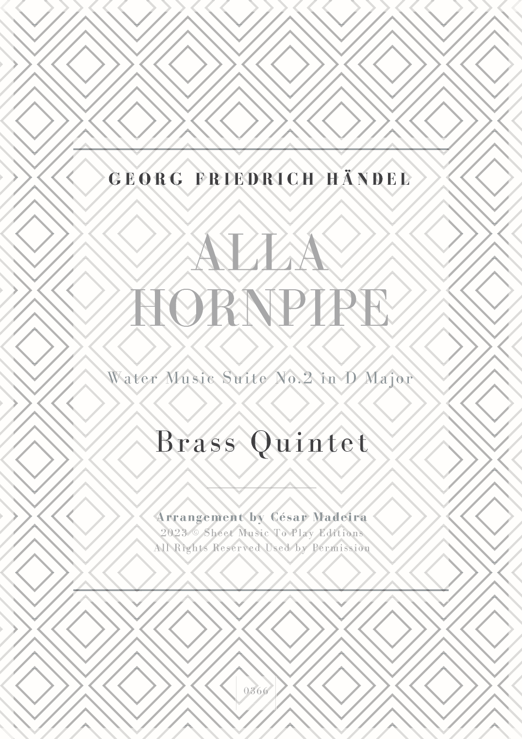 Alla Hornpipe by Handel - Brass Quintet (Full Score and Parts) (arr. César Madeira)
