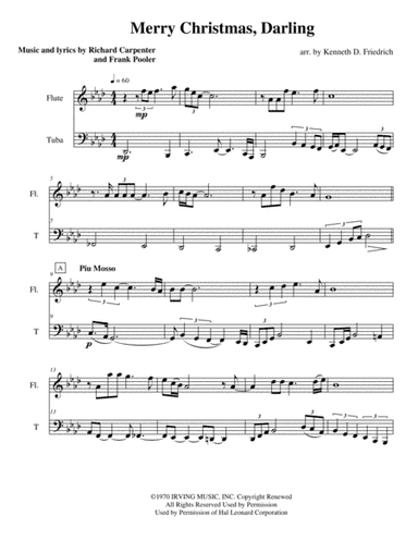 Merry Christmas, Darling (arr. Kenneth D. Friedrich)