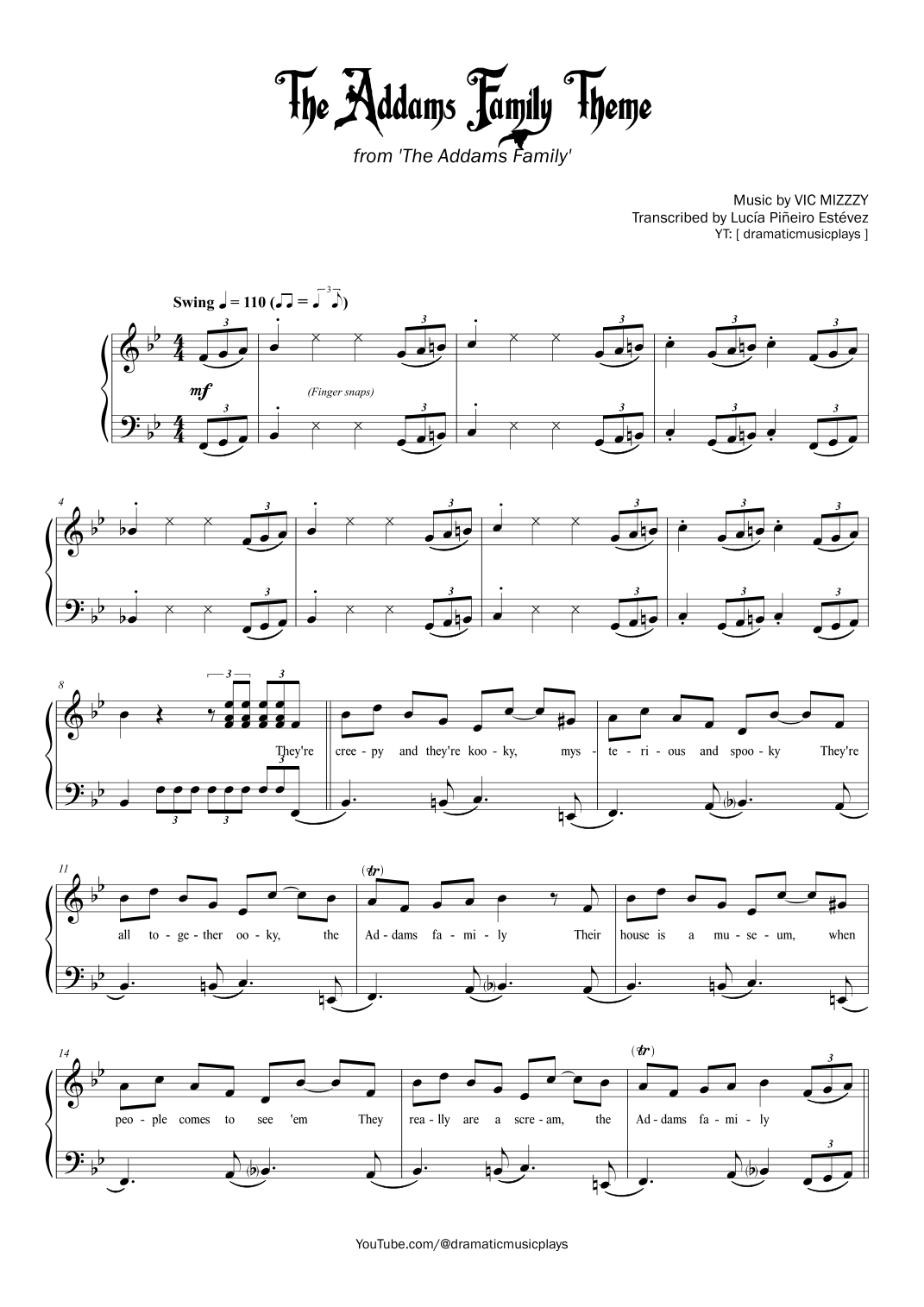 Addams Family Theme (arr. Lucía Piñeiro Estévez)