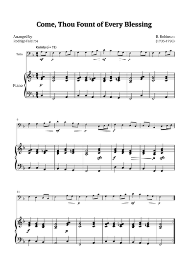 Come Thou Fount of Every Blessing (arr. Rodrigo Faleiros)