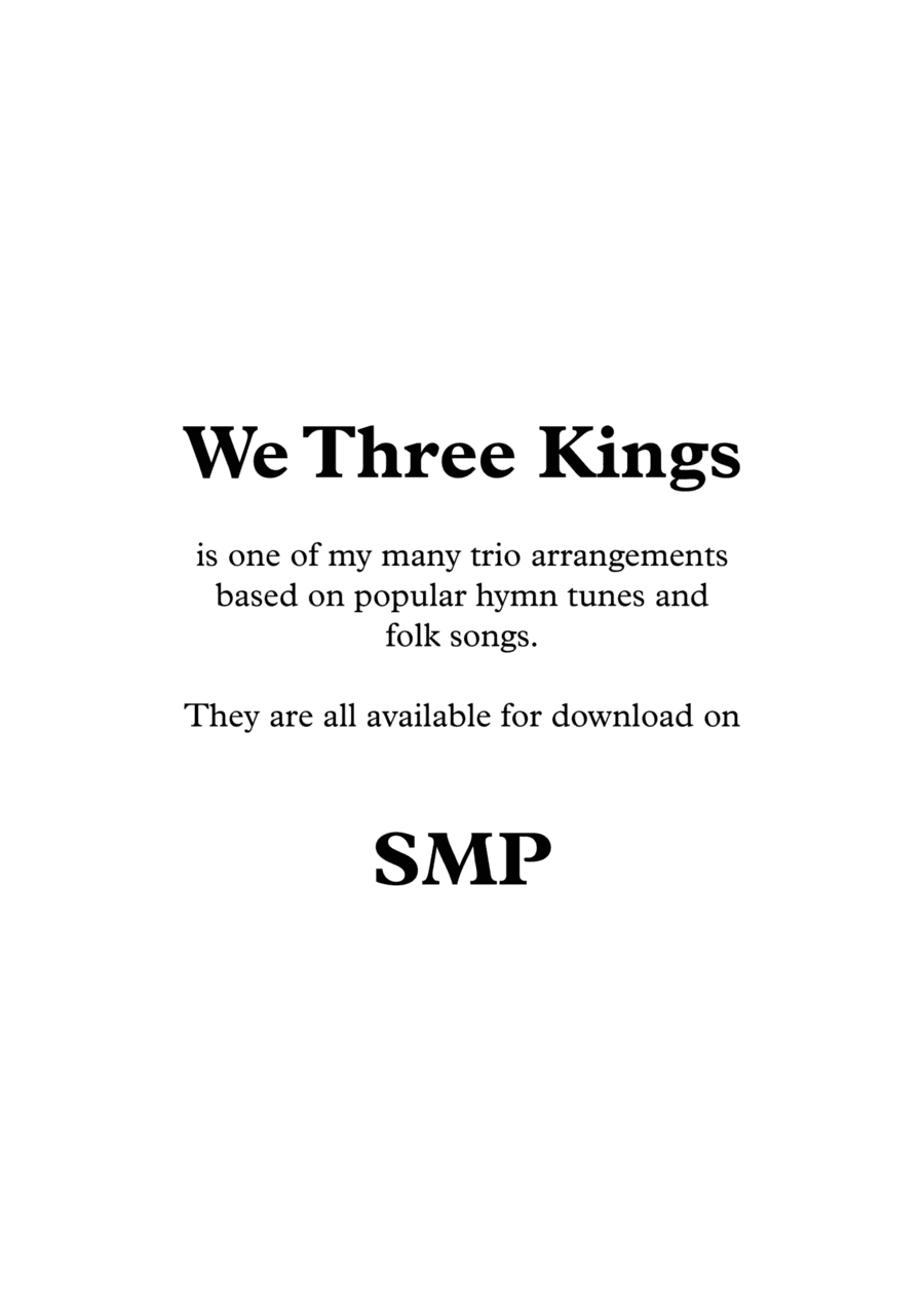We Three Kings, for Clarinet Trio (arr. Nigel Williams)