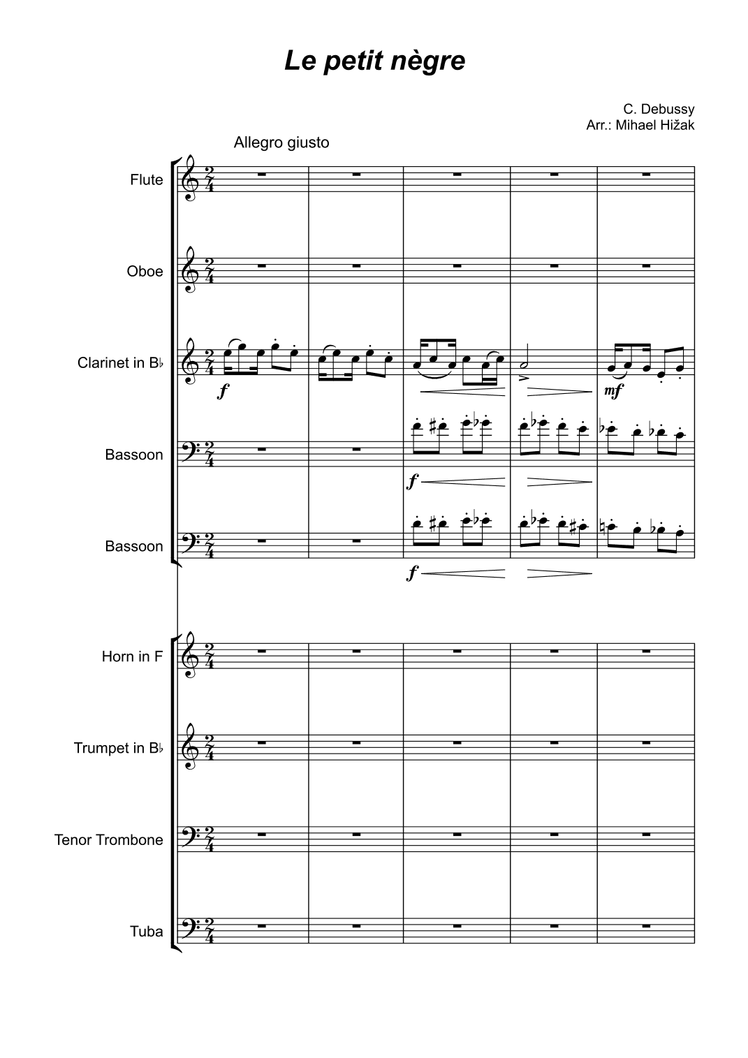 Le petit negre (The little nigar) (arr. Mihael Hižak)
