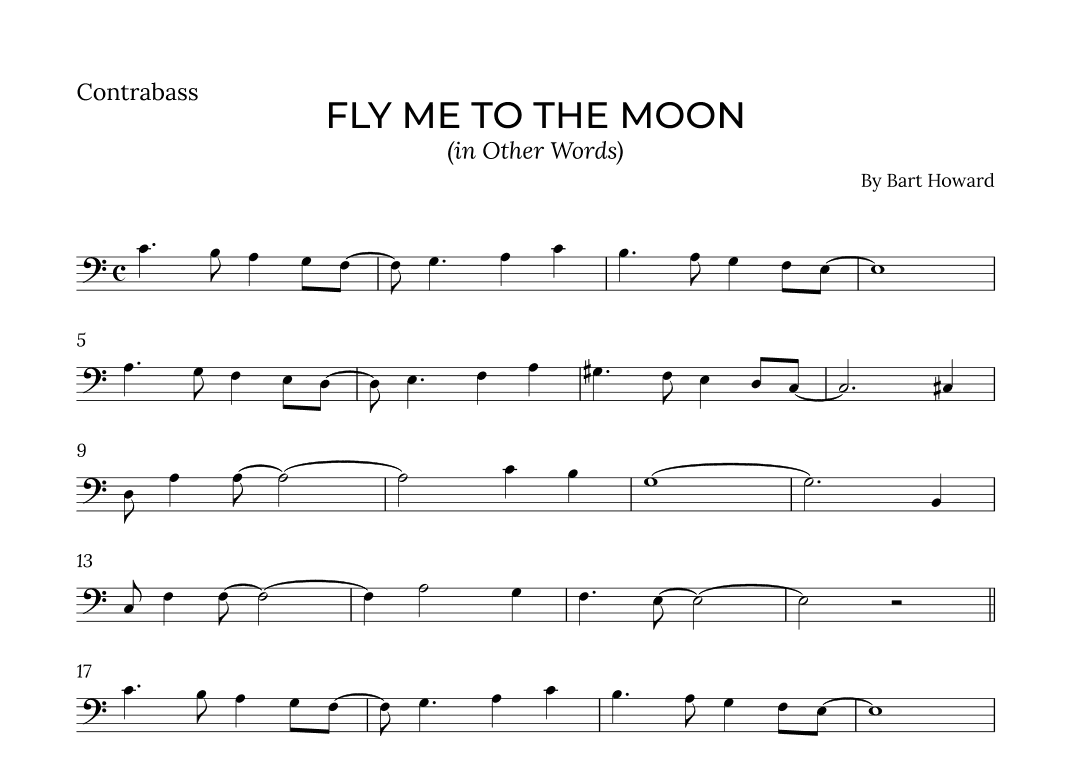 Fly Me To The Moon (in Other Words) (arr. Alex Nunes Rodrigues)