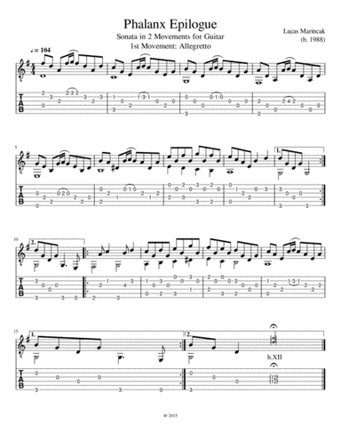 Phalanx Epilogue (Classical Guitar)